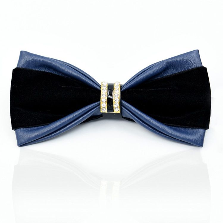 Velvet Diamante Ring Bow Tie Masculino