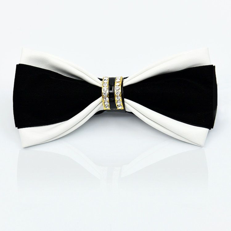 Velvet Diamante Ring Bow Tie Masculino
