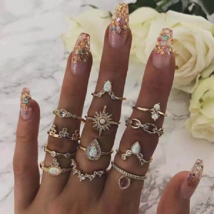 Anéis Diamante Alloy Vintage