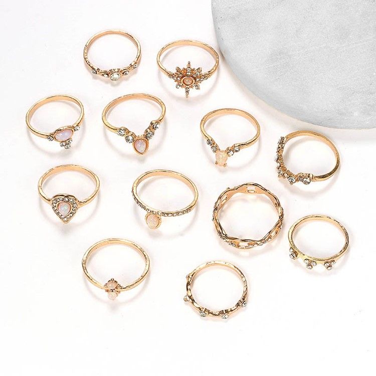 Anéis Diamante Alloy Vintage