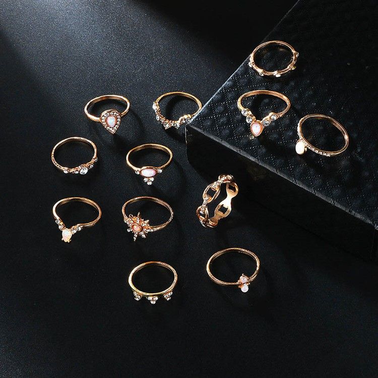 Anéis Diamante Alloy Vintage