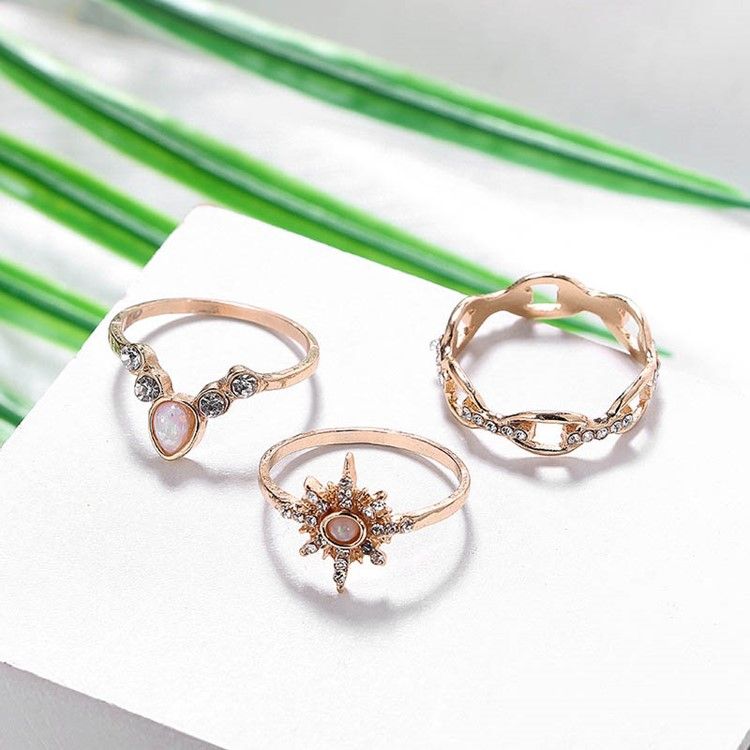 Anéis Diamante Alloy Vintage