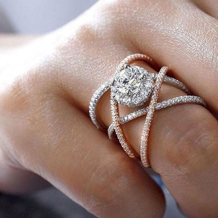 Anéis Diamante Para Mulheres Românticas De Férias