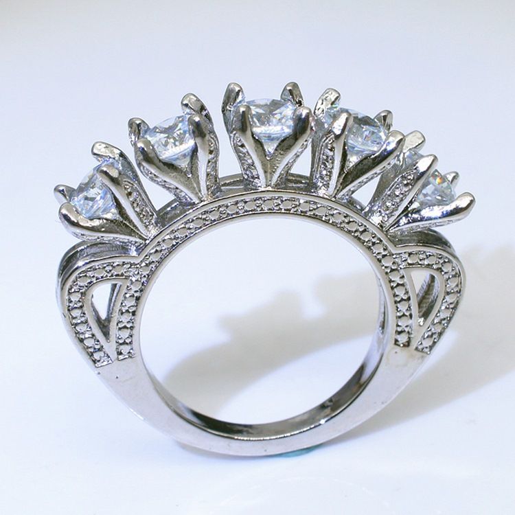 Anel De Diamante Brilhante Com Strass