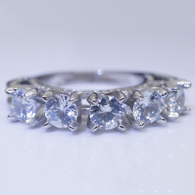 Anel De Diamante Brilhante Com Strass