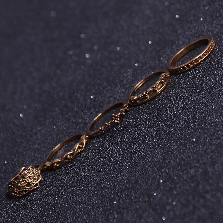 Anel Moderno Crown De 10 Peças Para Mulheres