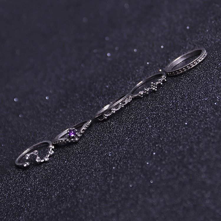 Anel Moderno Crown De 10 Peças Para Mulheres