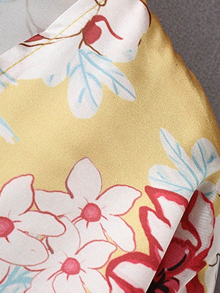 Casaco Feminino Embrulhado Com Estampa De Viagem Casual