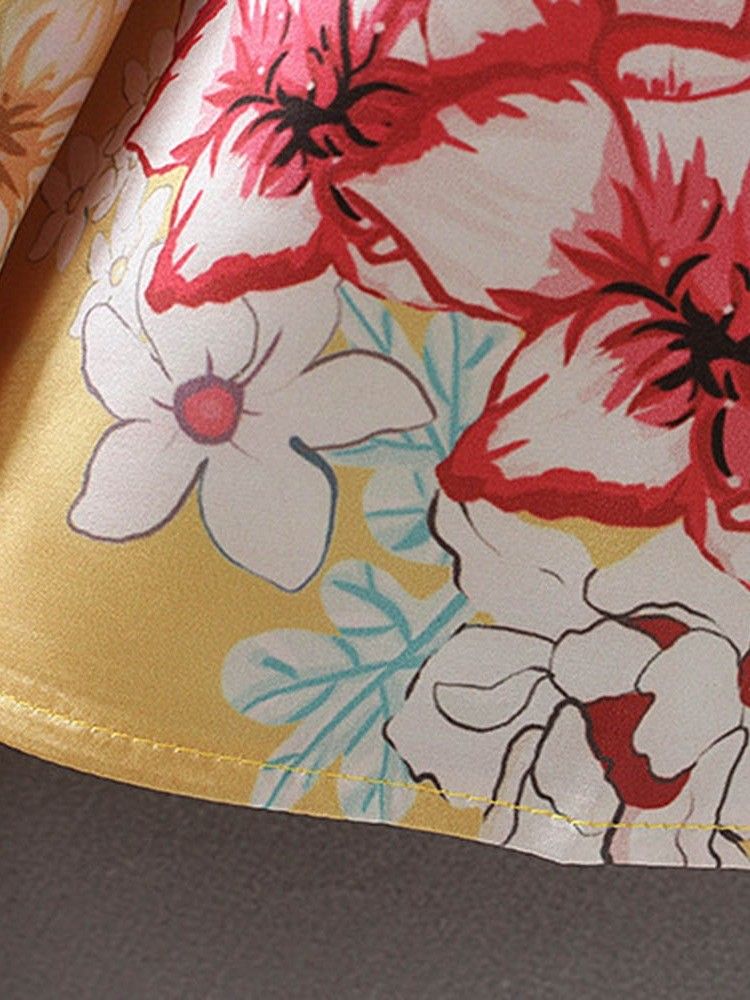 Casaco Feminino Embrulhado Com Estampa De Viagem Casual