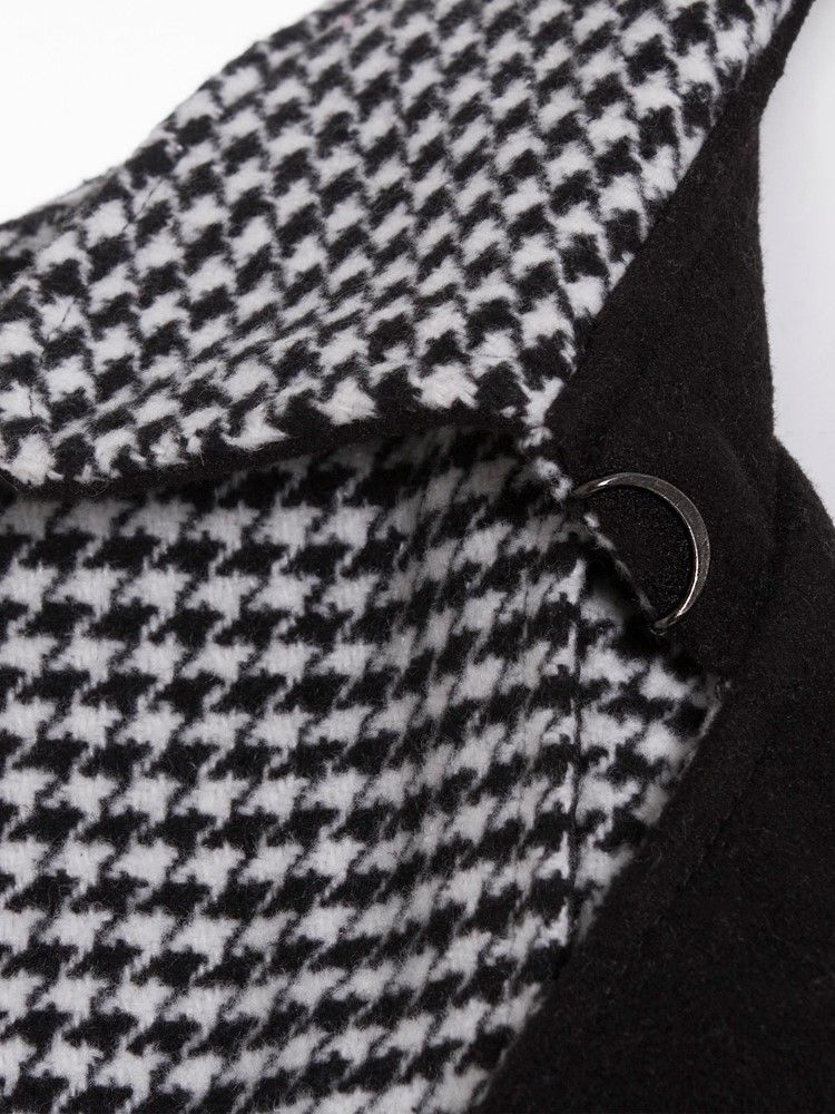 Casaco Feminino De Lapela De Cashmere Com Peito Duplo