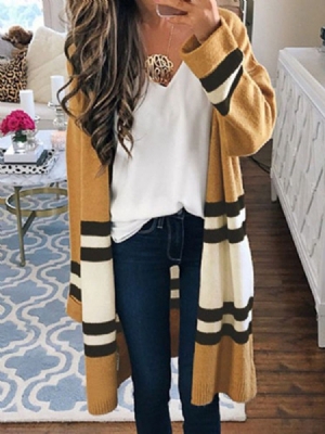 Casaco Impermeável Longo De Inverno Reto Feminino