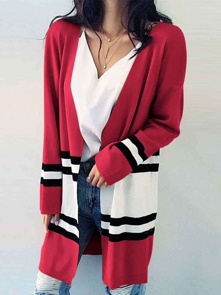 Casaco Impermeável Longo De Inverno Reto Feminino
