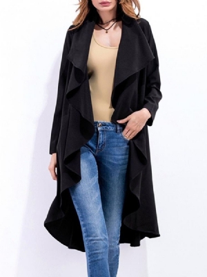 Casaco Longo Casual Fino Feminino