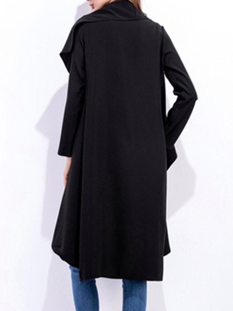 Casaco Longo Casual Fino Feminino