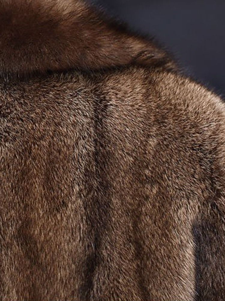 Casaco Masculino Europeu De Lapela Comprimento Médio Liso Inverno
