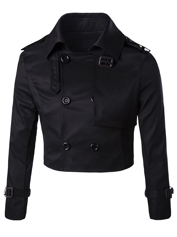 Casaco Masculino Fino Destacável Vogue Double-breasted