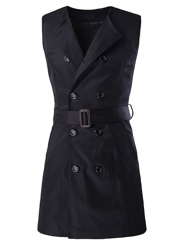 Casaco Masculino Fino Destacável Vogue Double-breasted