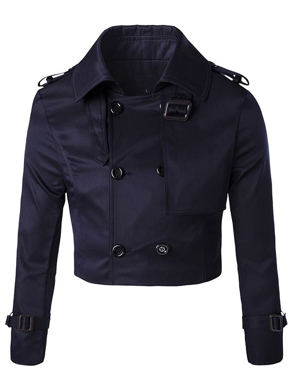 Casaco Masculino Fino Destacável Vogue Double-breasted