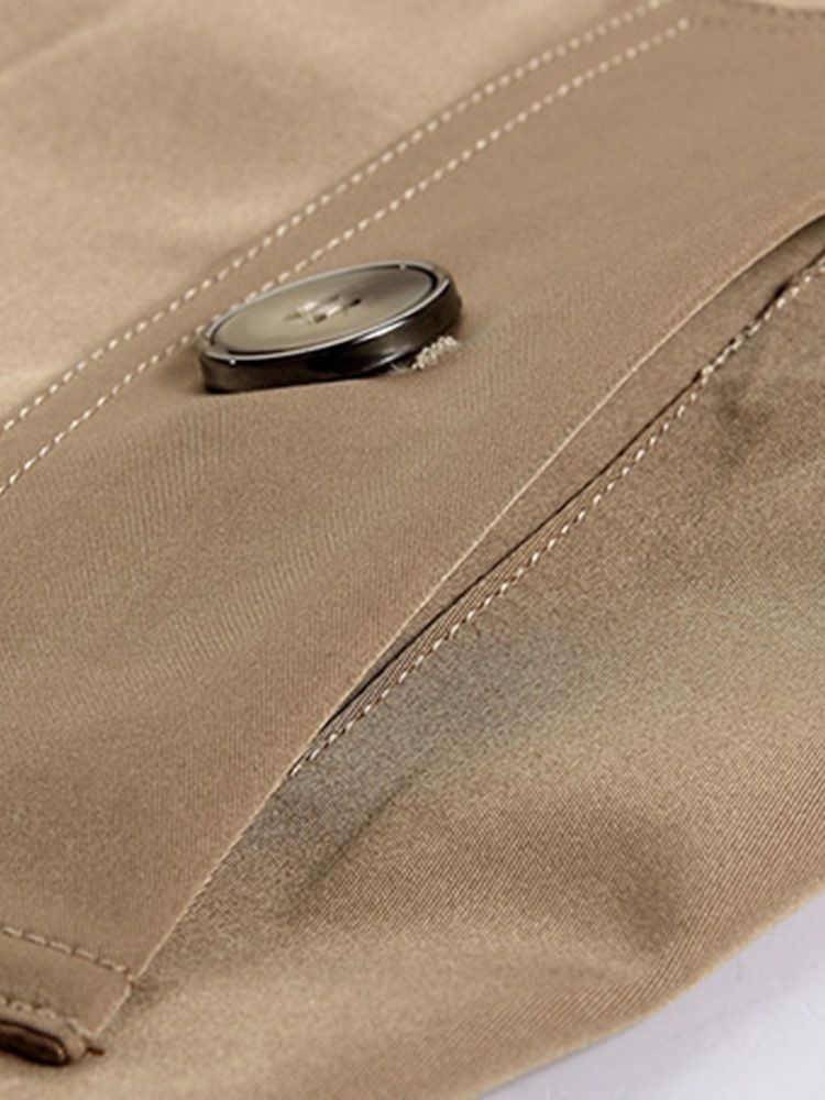 Casacos De Malha Simples De Lapela Simples Com Peito Casual Masculino