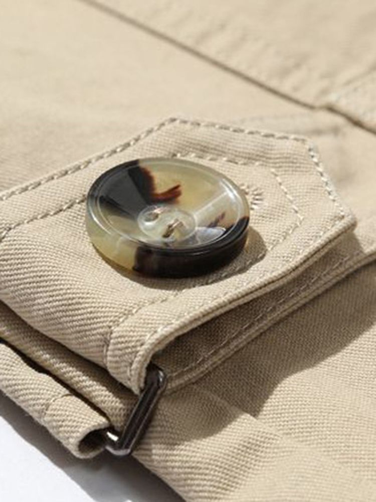 Lapela Com Peito Único Cor Sólida Vogue Casaco Curto Masculino