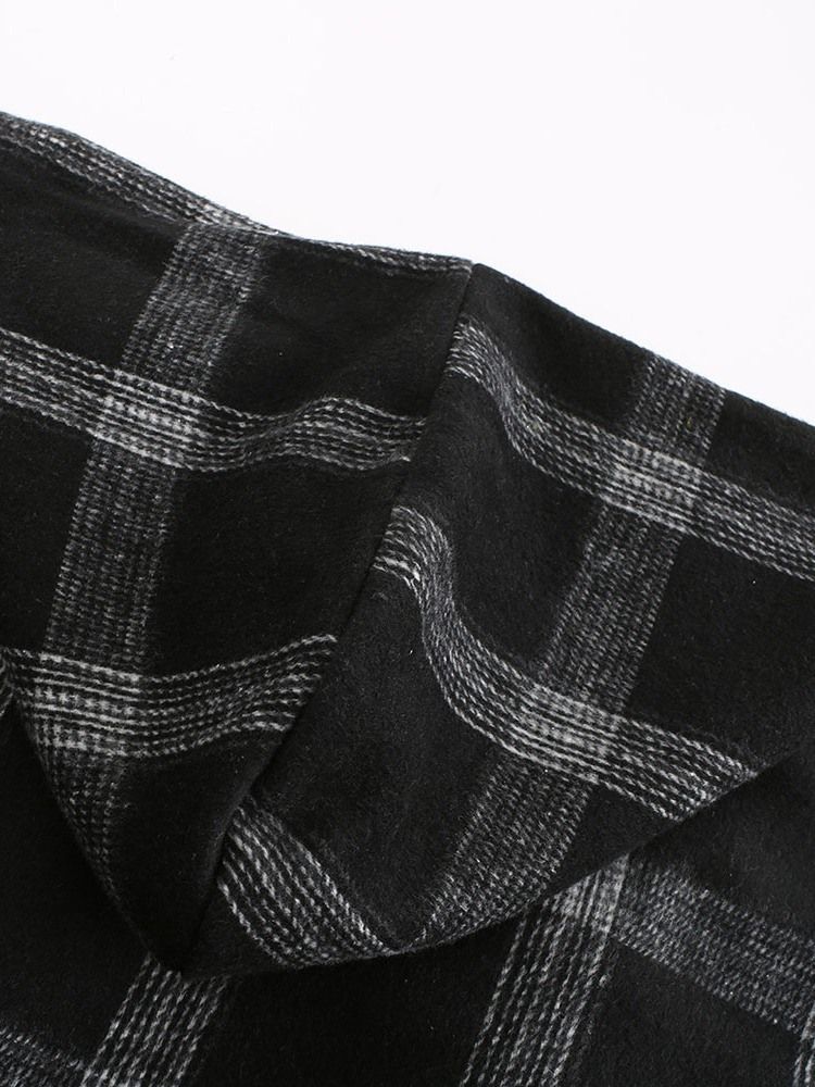 Sobretudo Feminino De Lapela De Inverno Reto Com Cordões De Cinto