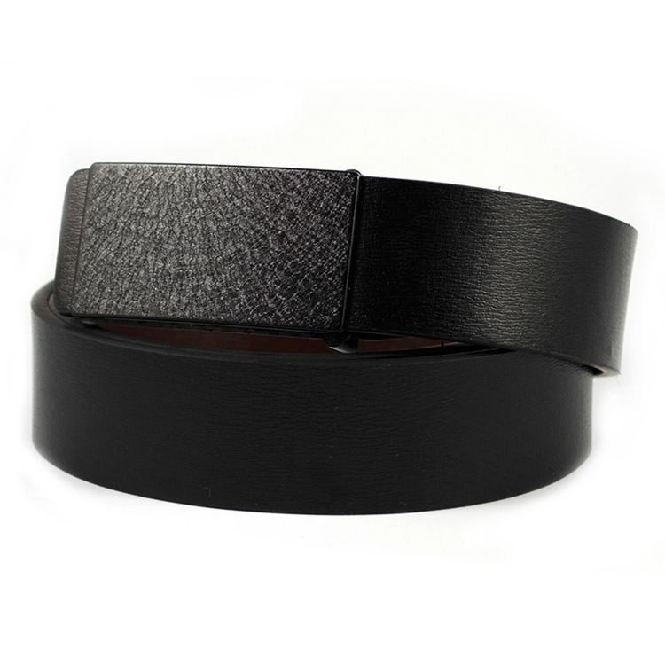 Cinto De Couro Com Fivela Lisa Masculino