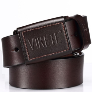 Cinto De Couro Genuíno Masculino Com Fivela De Alfinete De Couro