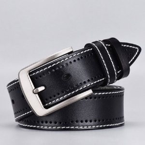 Cinto De Couro De Linha Casual Masculino