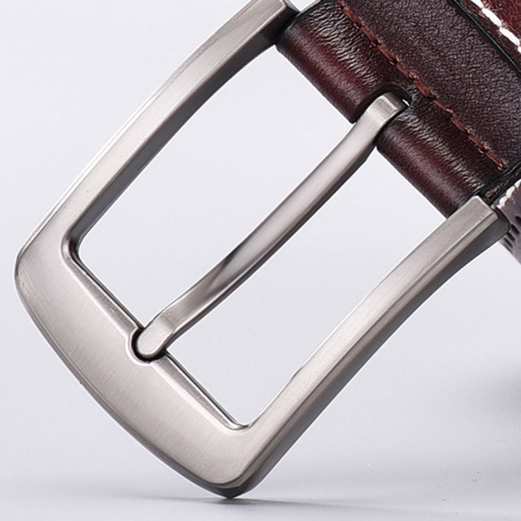 Cinto De Couro De Linha Casual Masculino