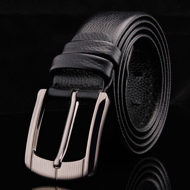 Cinto De Couro Masculino Com Fivela De Couro Superior
