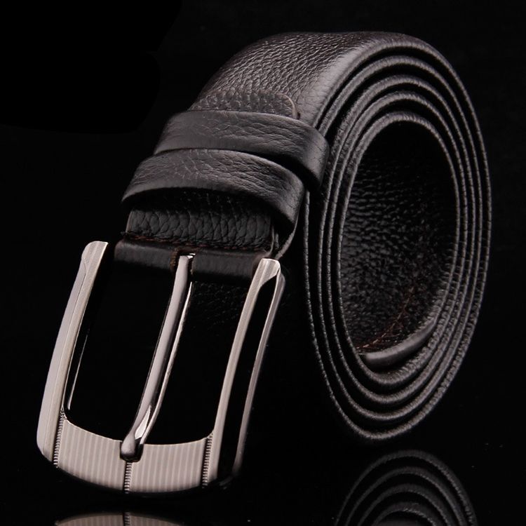 Cinto De Couro Masculino Com Fivela De Couro Superior