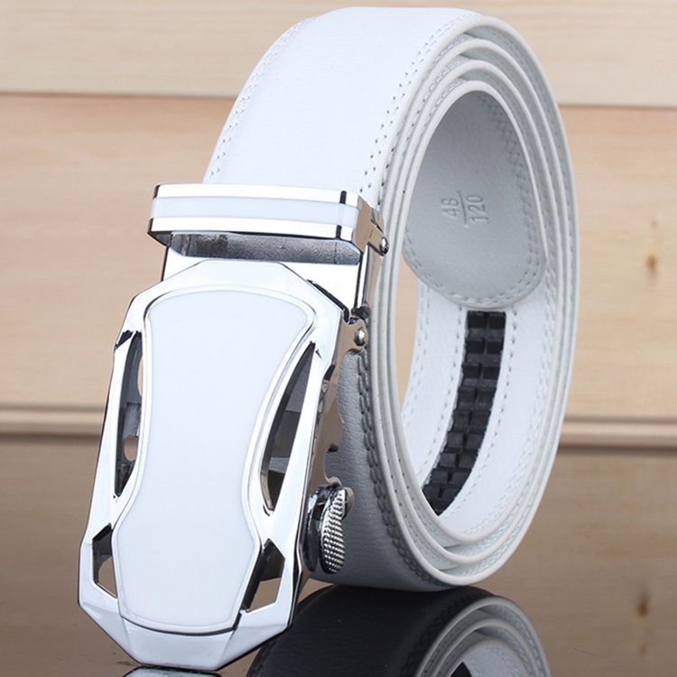 Cinto De Fivela Automático Masculino De Couro