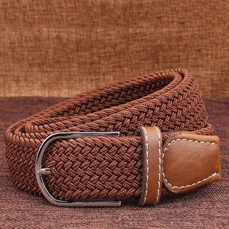 Cinto De Lona Casual Masculino Com Fivela De Alfinete