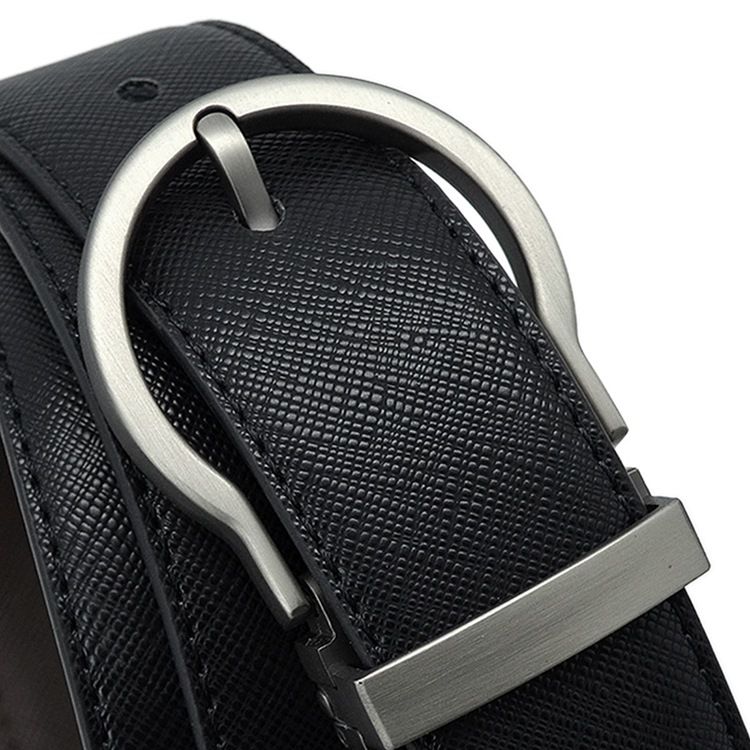 Cinto Masculino De Couro Com Fivela De Alfinete