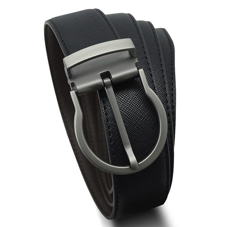 Cinto Masculino De Couro Com Fivela De Alfinete