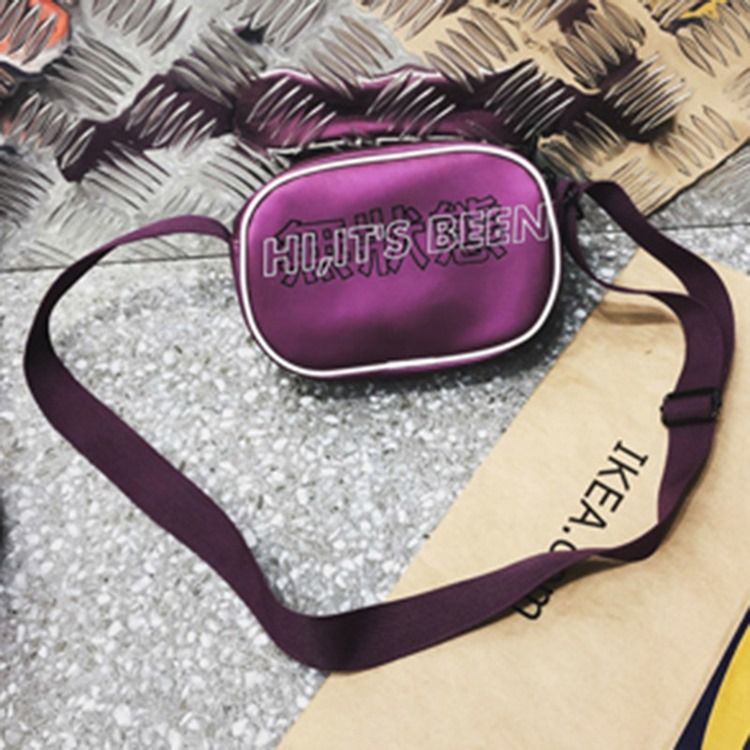 Bolsa De Corpo Cruzado De Fio Xadrez De Nylon