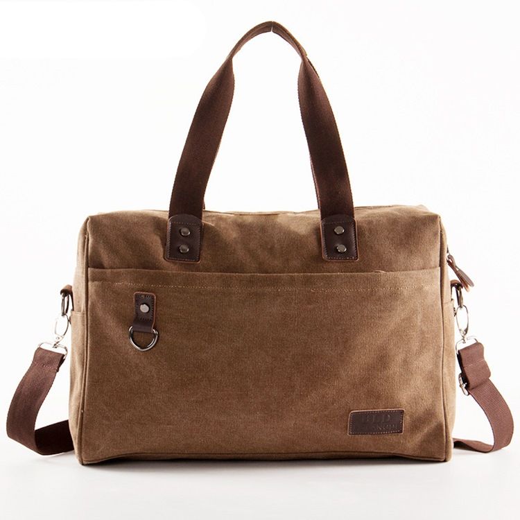 Bolsa Masculina Casual Com Zíper De Lona