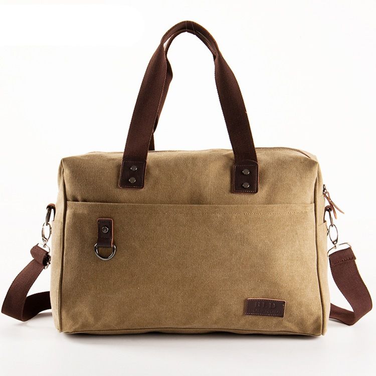 Bolsa Masculina Casual Com Zíper De Lona