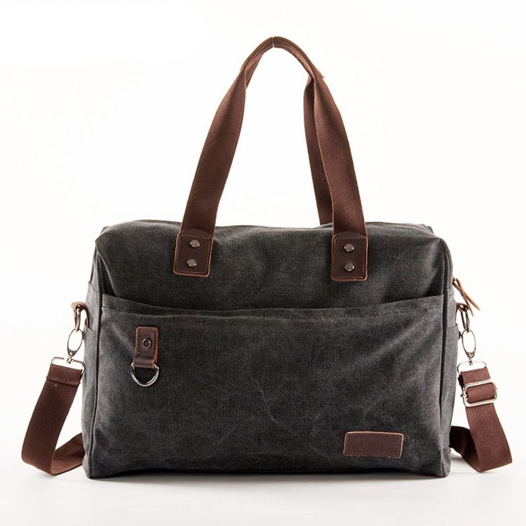 Bolsa Masculina Casual Com Zíper De Lona