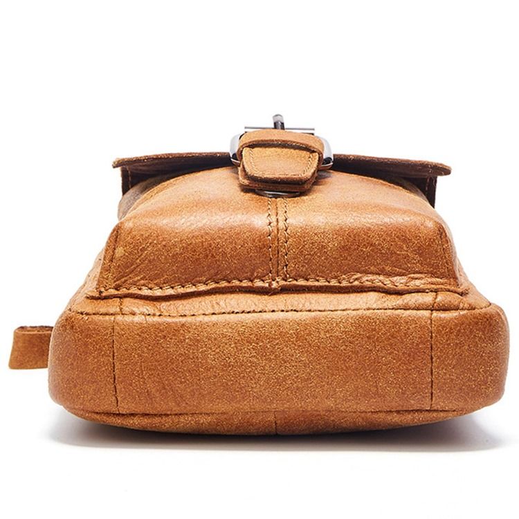 Bolsa Masculina De Couro Nobuck Multiuso Ao Ar Livre