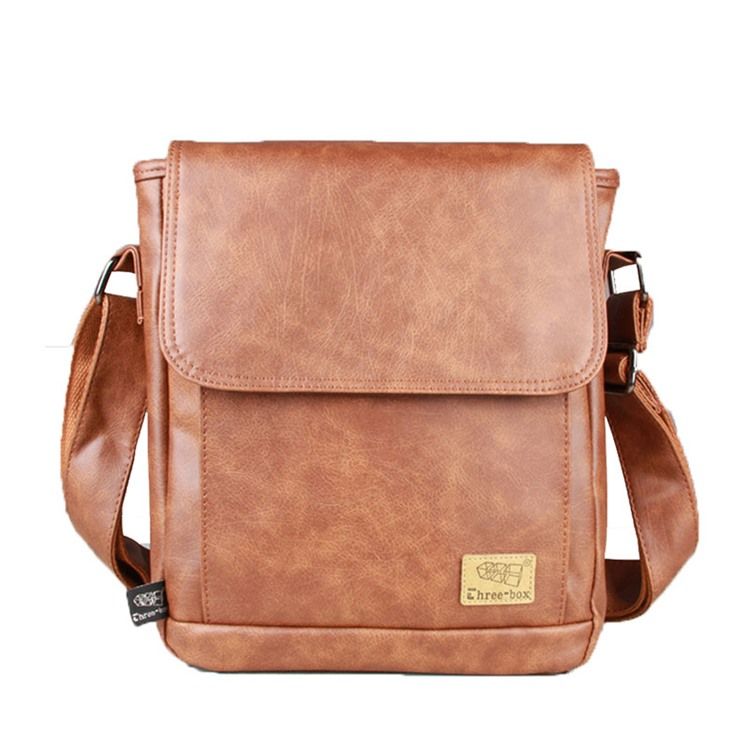 Fio Pu Liso Quadrado Malas Crossbody Masculino