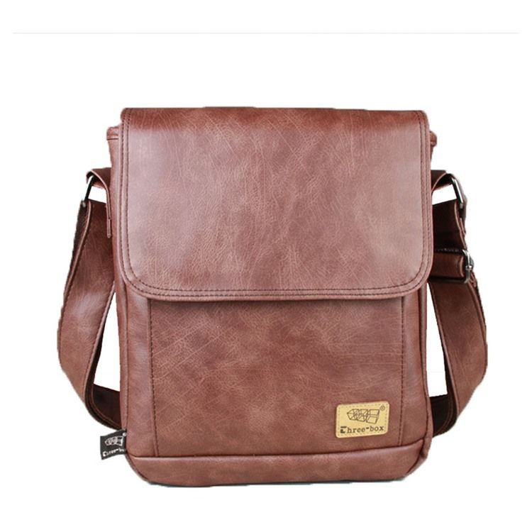 Fio Pu Liso Quadrado Malas Crossbody Masculino