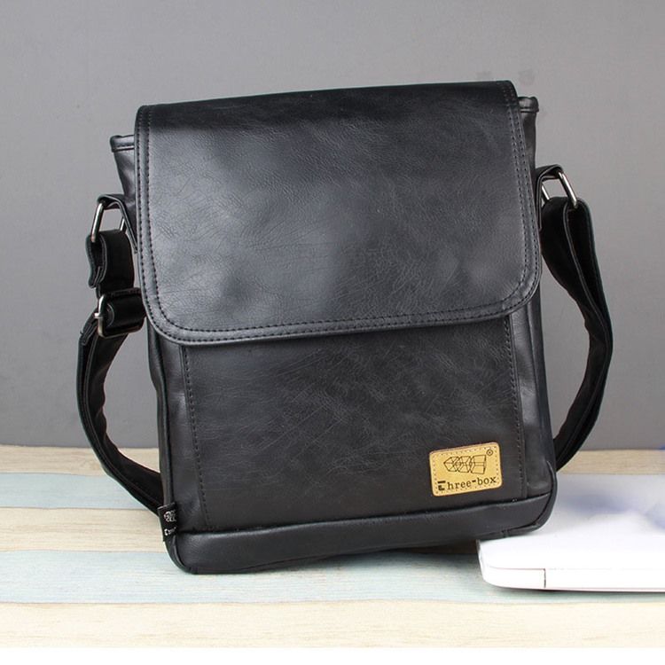 Fio Pu Liso Quadrado Malas Crossbody Masculino