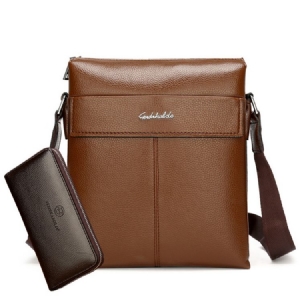 Mala De Ombro Masculina Casual Com Bloco De Cor