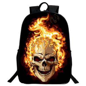 Mochila Masculina Com Estampa De Crânio Estilo Coreano