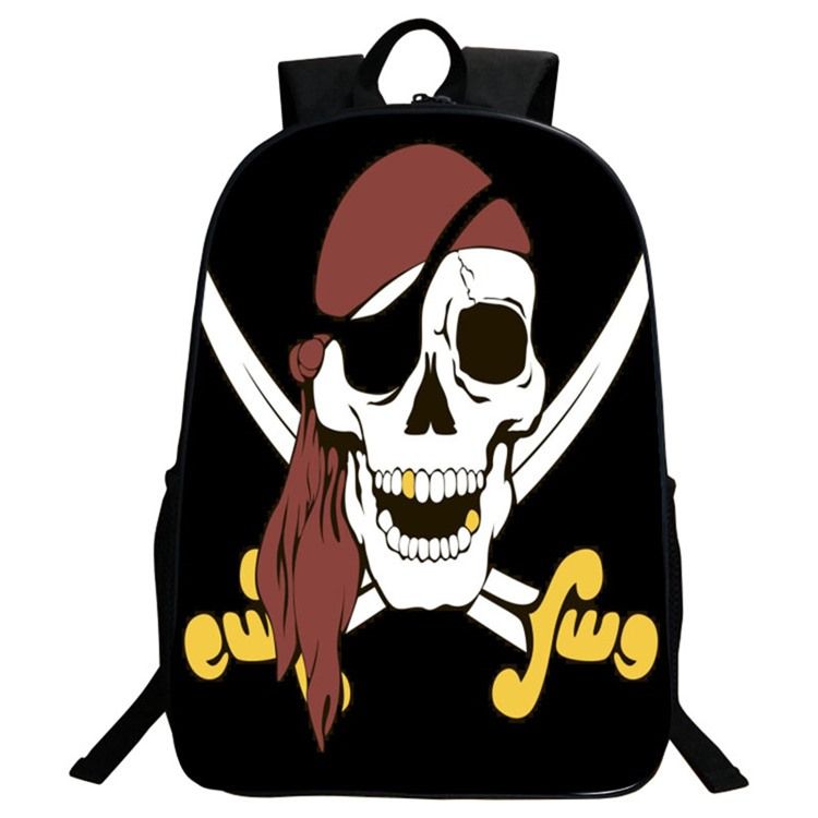 Mochila Masculina Com Estampa De Crânio Estilo Coreano