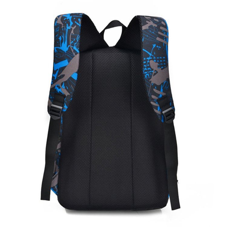 Mochila Masculina De Lona Com Padrão De Camuflagem Elegante