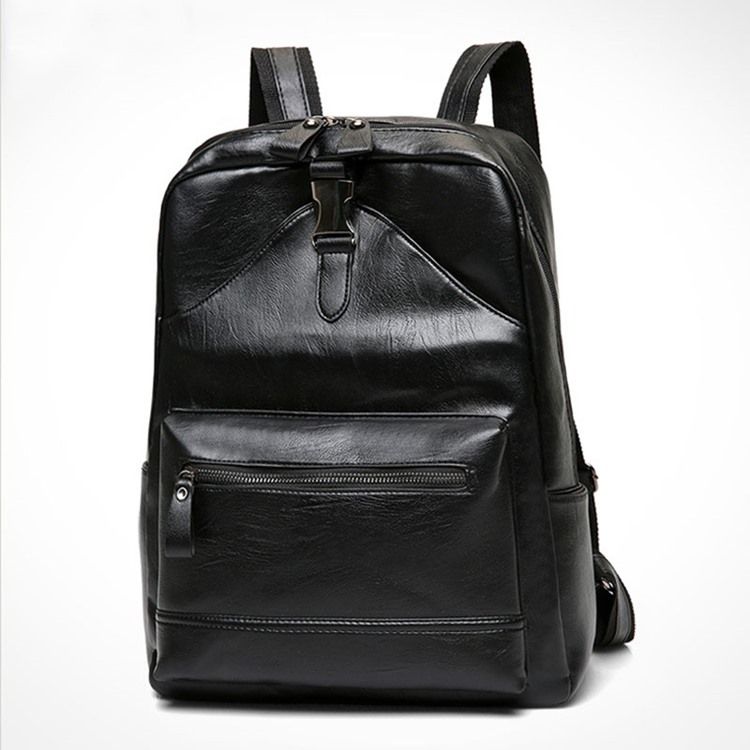 Mochilas Casuais De Fio De Pu Liso Masculino