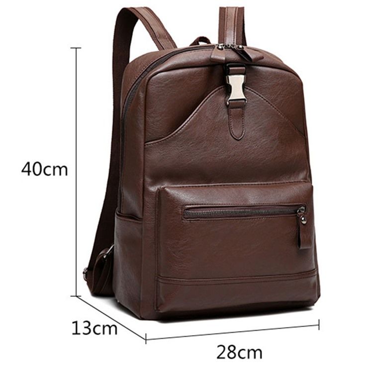 Mochilas Casuais De Fio De Pu Liso Masculino