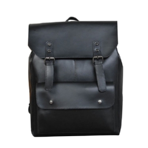 Mochilas Casuais De Linha Lisa De Pu